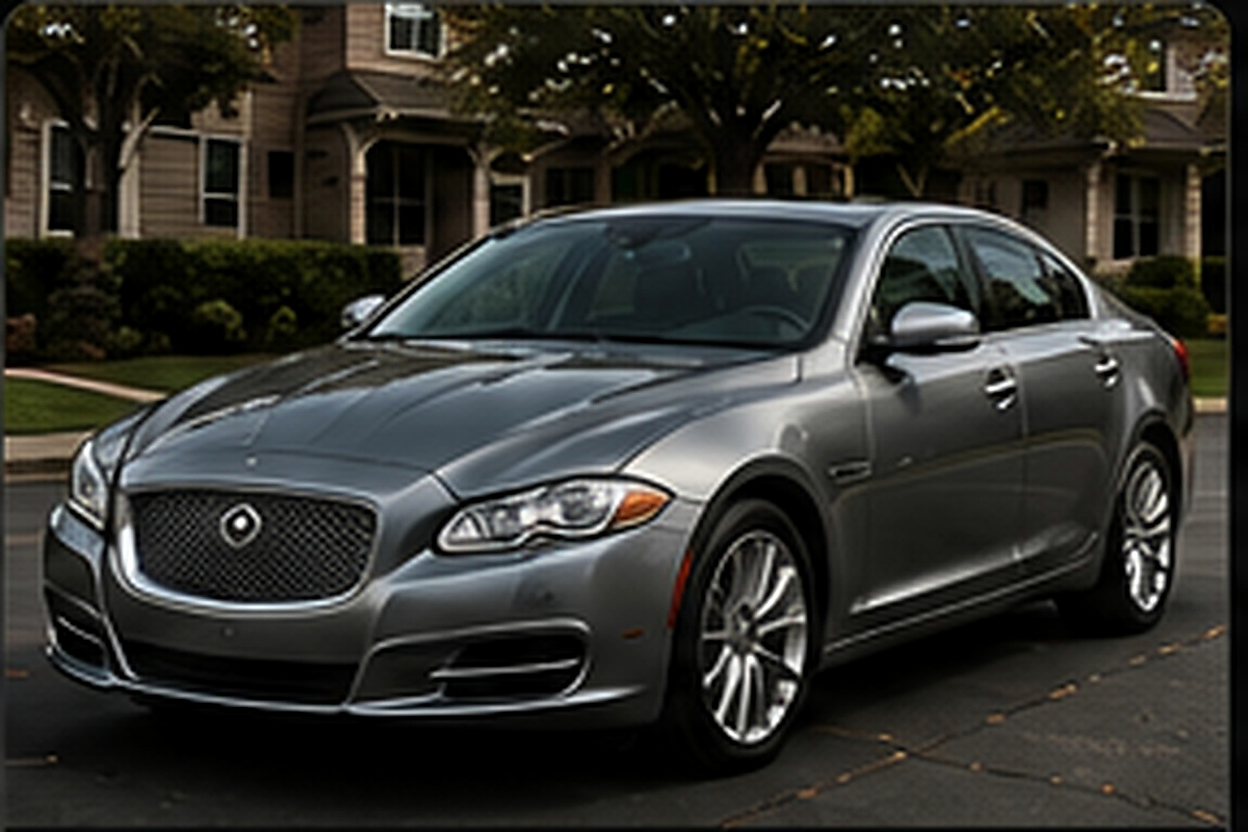 2011 Jaguar XJ, gray with chrome trim